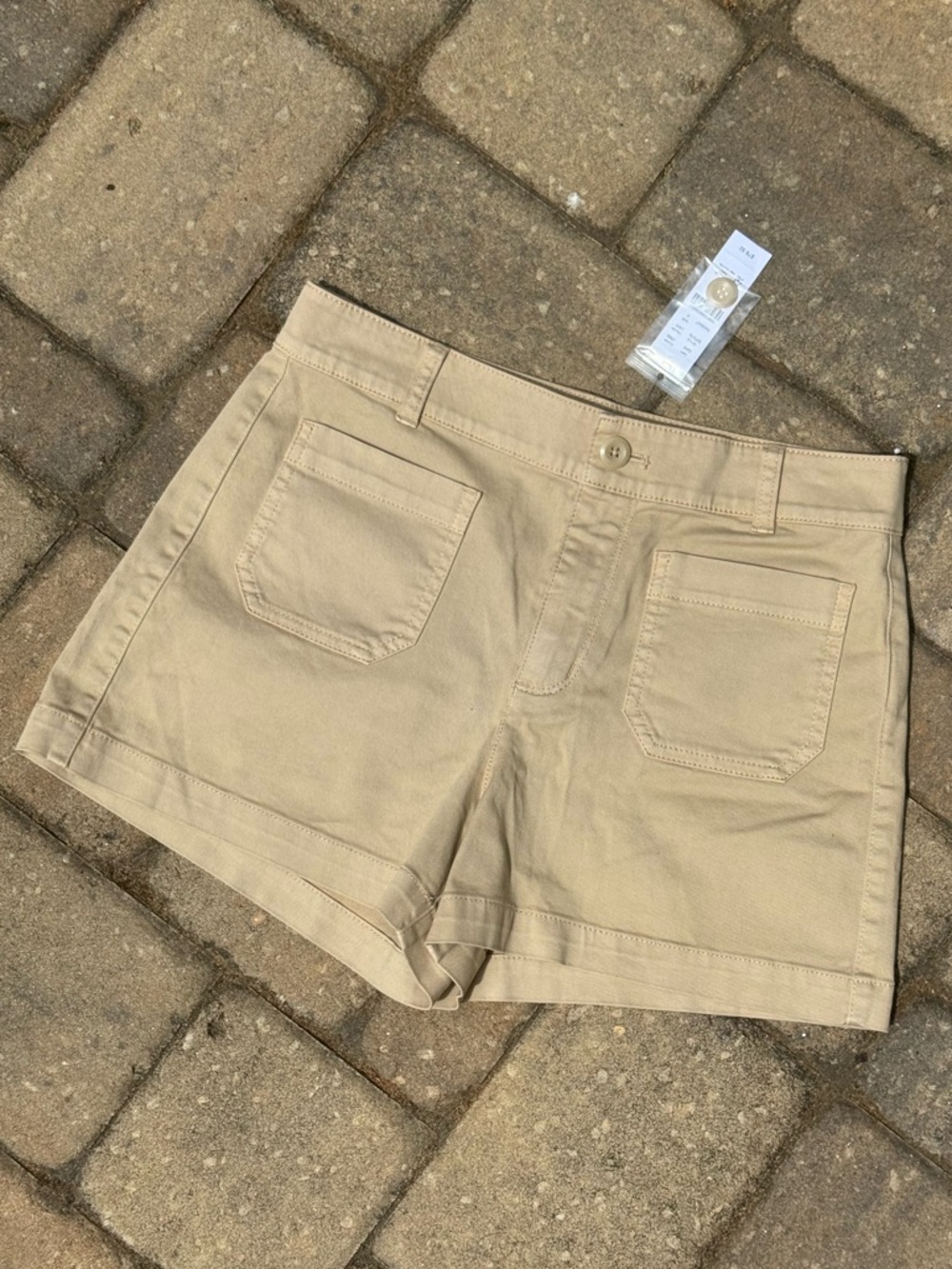 J.Crew Chino Shorts Khaki Mid Rise Classic Fit Size 0 NWT